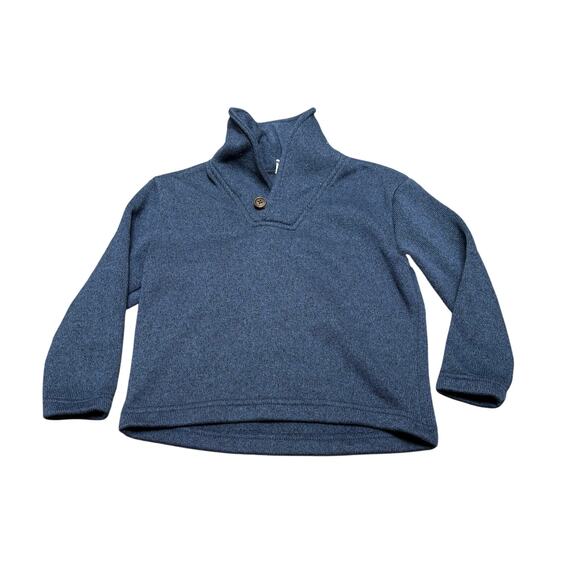 Old Navy Boys Blue Shawl Collar Sweater Knit Pullover Retro Prep Schoolcore XS - Picture 1 of 5